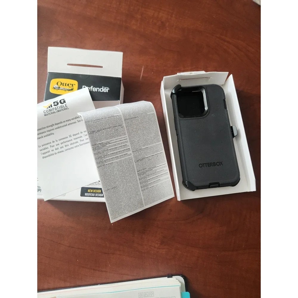 New OtterBox Defender Series iPhone 13 Pro Case Black Rugged Cover with Holster